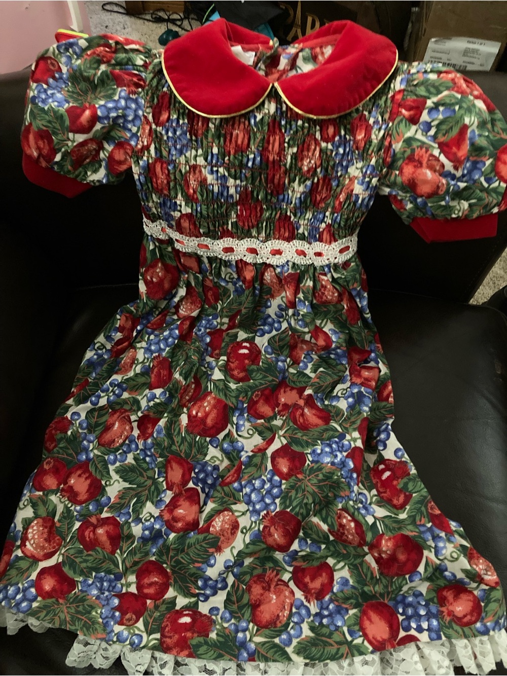 Traditions by Youngland EUC Vintage little girl’s velvet collar dress sz 5